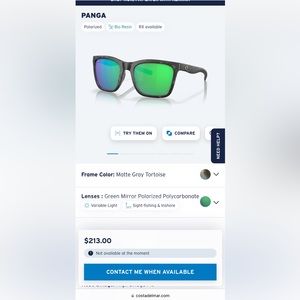 Womens Costa Panga sunglasses